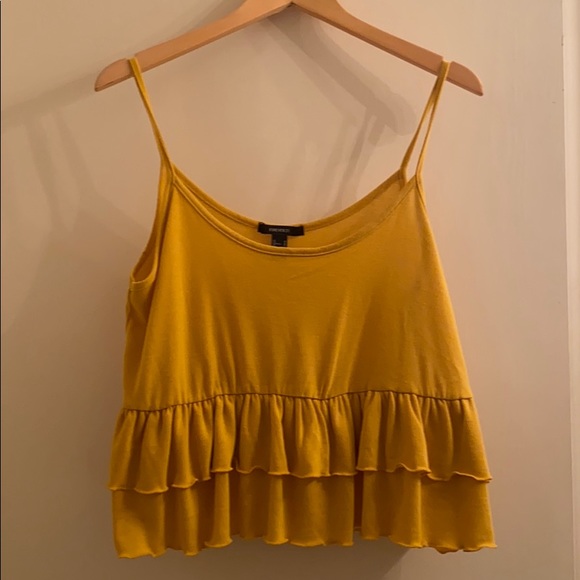 Mustard colored flounce tank - Picture 1 of 1